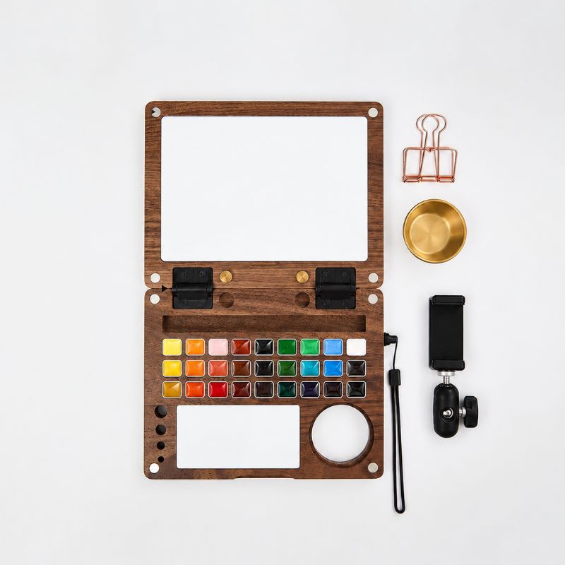 ArtMate - Handgefertigtes Walnuss-Kunstset (Meister-Edition)