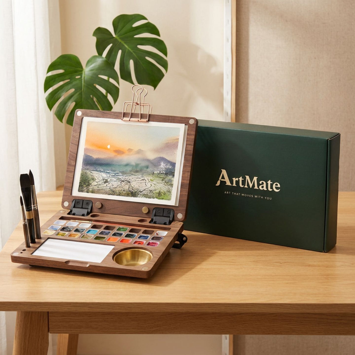 ArtMate - Handgefertigtes Walnuss-Kunstset (Meister-Edition)